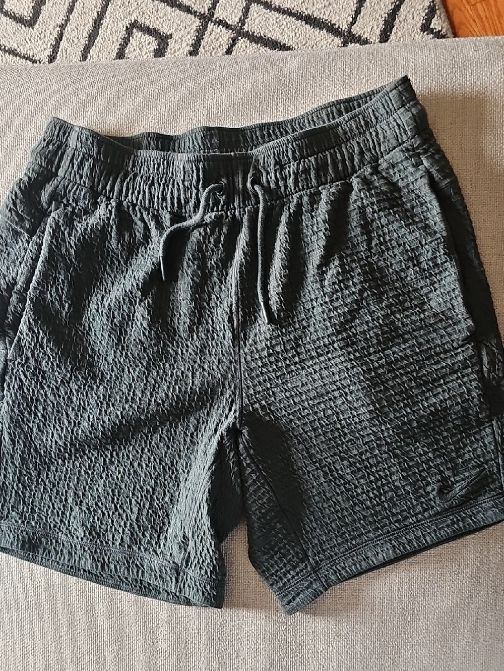 Green Nike Textured Athletic Shorts